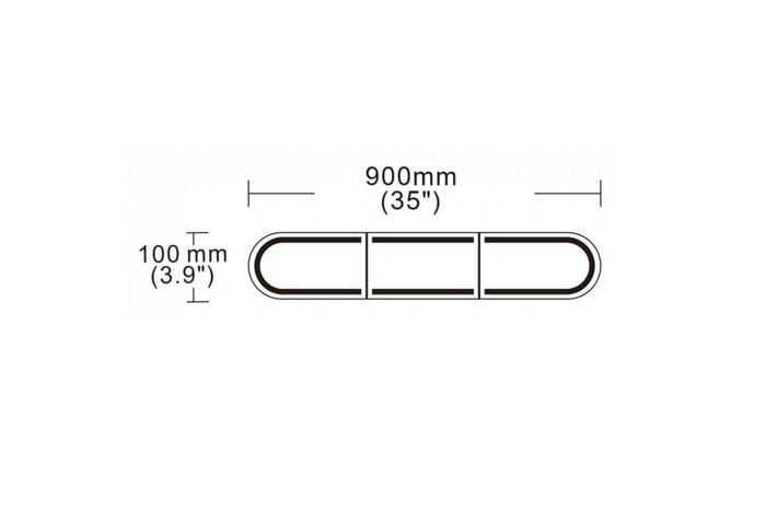 Belka ostrzegawcza LED 900x100mm R65 R10 DARK