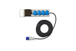 Cable alargador CEE para camping con divisor ProPlus 373583DE, cable de 10 m, 3 tomas Schuko, 2 puertos USB.