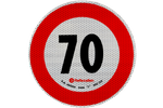 Pegatina reflectante LÁMPARA Señal de límite de velocidad 70 km/h B-33