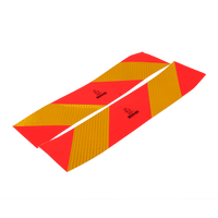 Pegatinas, pegatinas reflectantes, cortas HERMON, placas de señalización para vehículos pesados, 565x132 mm, izquierda+derecha