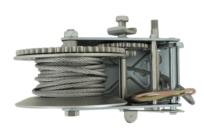 Cabrestante manual KNOTT 6X0017.008 para remolque de 900 kg con cable de acero