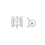 Rodillo de quilla inferior KNOTT de 121 mm para remolque de barco
