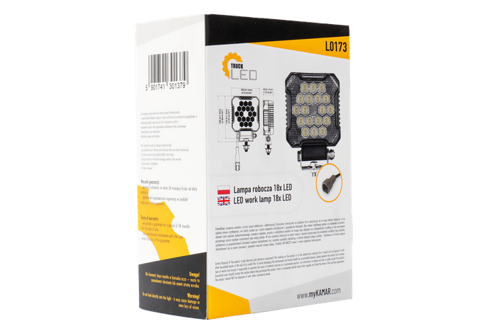 Luz de trabajo LED TruckLED L0173 18 LED 2800 lm conector DT