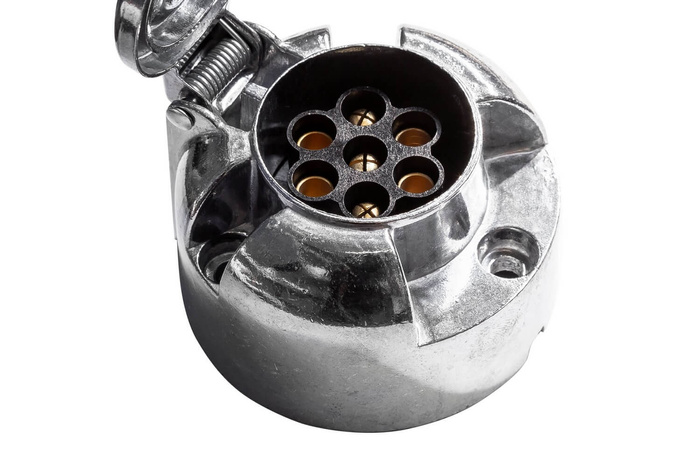 Toma UNITRAILER de 7 PINES para barra de remolque, metálica