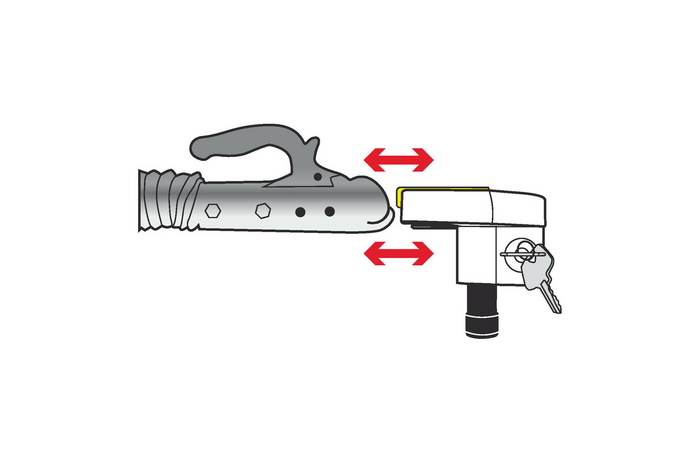 Protección de bola de enganche de remolque LAMP 65404 cerradura universal
