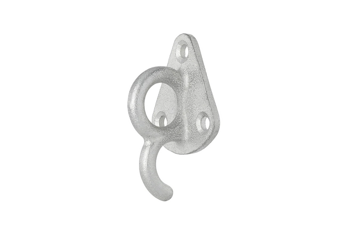 Gancho lateral metálico ProPlus 342157 con ojal para asegurar lonas y correas de remolque.