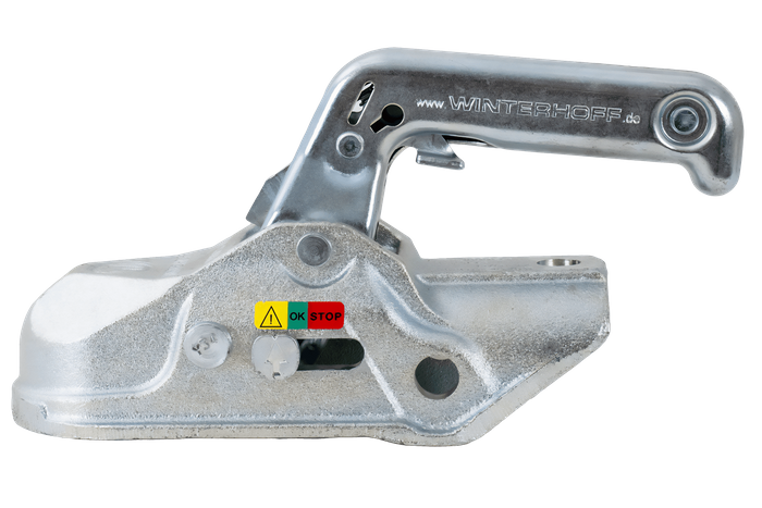 Enganche de bola WINTERHOFF WW30-D3-K1414 para remolque de 3000 kg con barra de tiro tubular de 50 mm, hierro fundido