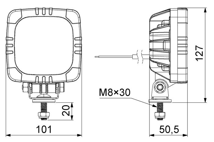 Lámpara de trabajo HORPOL LRD2679 con 15 LED y 1000 lm