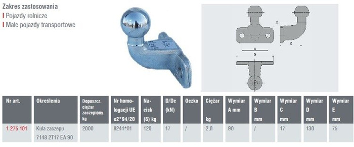 Bola de enganche AL-KO 2000kg