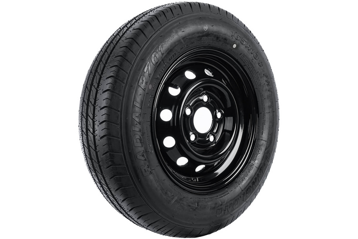 Rueda de remolque reforzada LINGLONG TIRE 165/80 R13C 96/94N UNITRAILER RIM negra 4.5Jx13"H2 5x112 ET:30