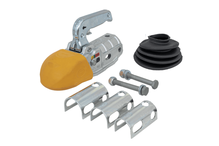 Enganche de bola STEELPRESS BC-3000C-00-00+Z3 para remolque de 3000 kg con barra de tiro de tubo de 35-50 mm, fundición gris