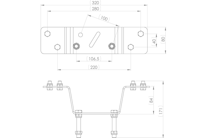 Porta rueda de repuesto universal