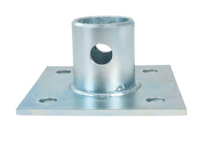 Soporte extensible con adaptador UNITRAILER TJ5002+TJ5002A para remolque de plataforma plana de 1300 kg (560-940 mm)