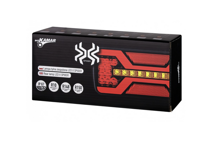 Luz trasera LED KAMAR X-SPIDER L2425 5 funciones universal