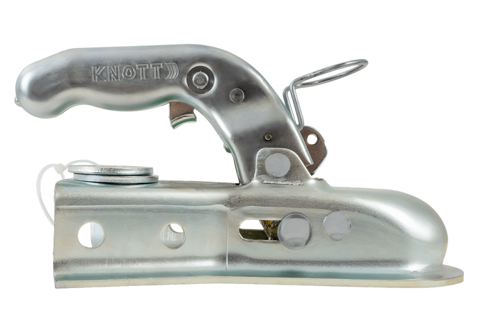 Enganche de bola KNOTT 6E0176.001 para remolque de 750 kg con barra de tiro tipo V