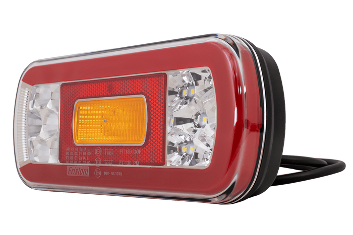 FRISTOM FT-130 COF Piloto trasero LED, 6 funciones, universal