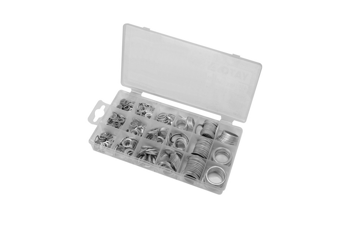Juego de arandelas de aluminio YATO YT-068652, 450 piezas.
