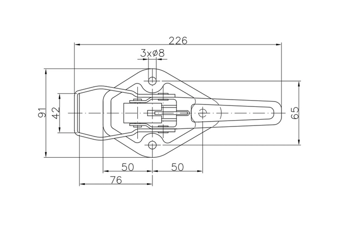 Gancho lateral para remolque WINTERHOFF BV 20-3
