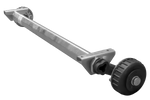 Eje con freno AL-KO EURO para remolque/portacoches 1800 kg 1650 mm 2150 mm 5x112