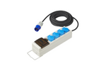Cable alargador CEE para camping con divisor ProPlus 373583DE, cable de 10 m, 3 tomas Schuko, 2 puertos USB.