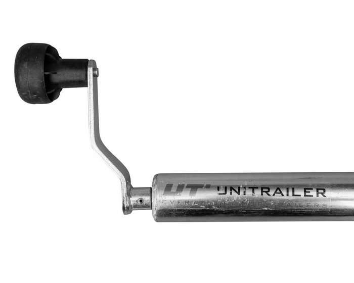 Elevador de manivela UNITRAILER con asas para volcar y descargar un remolque de automóvil de 1000 kg 500-865 mm