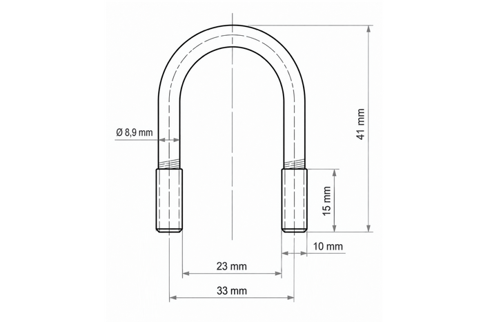 Abrazadera ovalada DROMET tipo B M10 23×41 mm