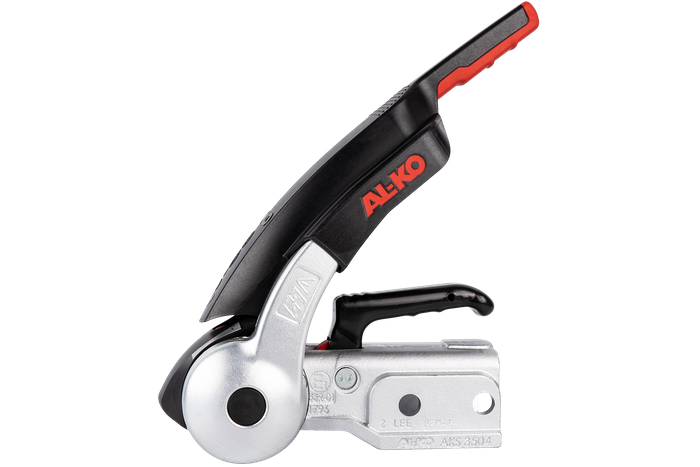 Enganche de bola AL-KO AKS3504 con estabilizador para remolque de 3500kg con lanza tubular de 60mm con protección antirrobo