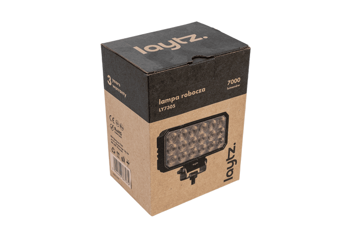Reflector de lámpara de trabajo LED LAYTZ LY7305, 72 LED, 7000 lm, rectangular