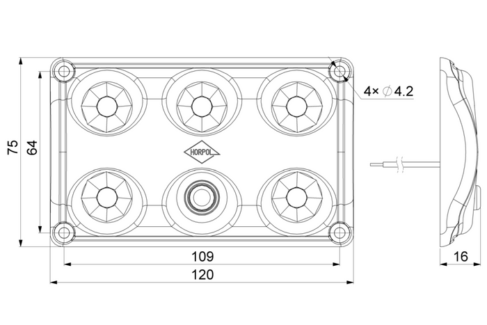 Lámpara de interior para coche HORPOL LWD2153 LED de 900 lm con interruptor