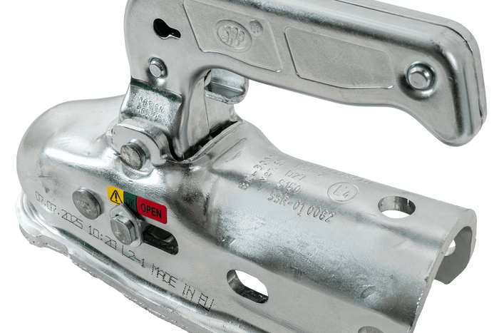 Enganche de bola STEELPRESS BC-3000.1D-00-00+Z2 para remolque de 3000 kg con barra de tiro tubular de 35-50 mm