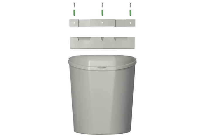 Cubo de basura ProPlus 370402 con tapa para remolques y autocaravanas, 6 litros.