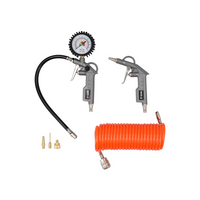Juego neumático YATO YT-23780 para inflar neumáticos, balones y colchones, 6 piezas.