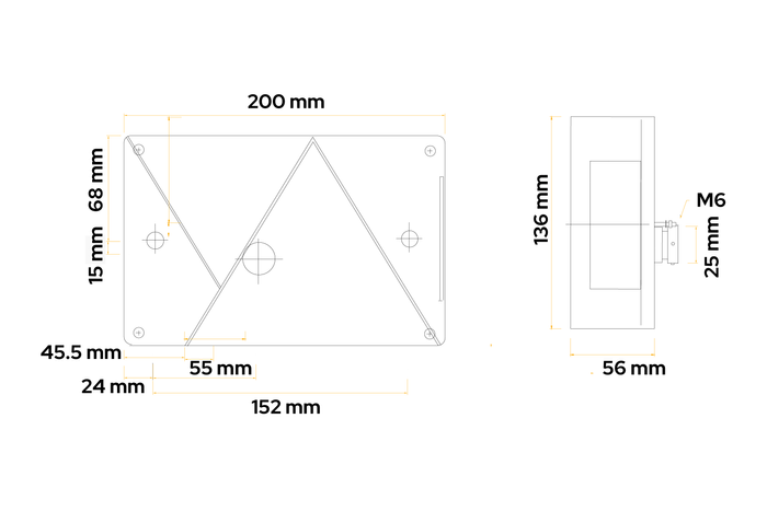 ASPÖCK Luz trasera Multipoint IV, 6 funciones, izquierda