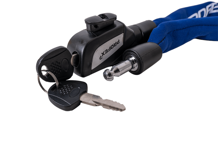 Candado para bicicleta PROFEX 81659 Neo de 130 cm con cadena y candado.
