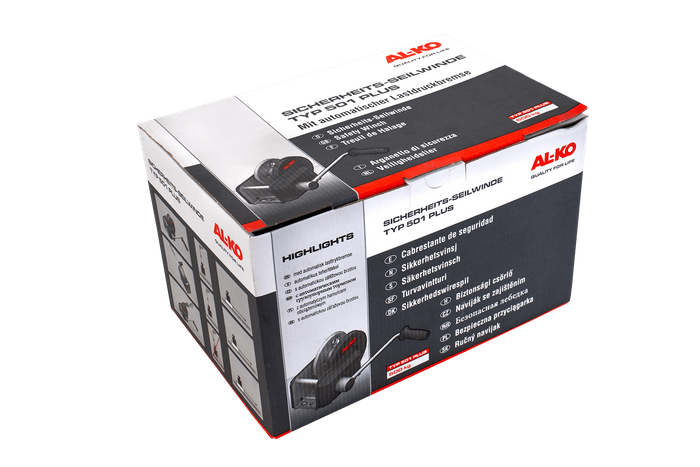 Cabrestante, cabrestante manual para grúa remolque AL-KO de 500 kg con freno