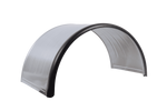 Guardabarros doble para remolque de 17,5 a 19,5", paso de rueda DOMAR DK7140 de 1000/500 mm, metálico con borde de goma.