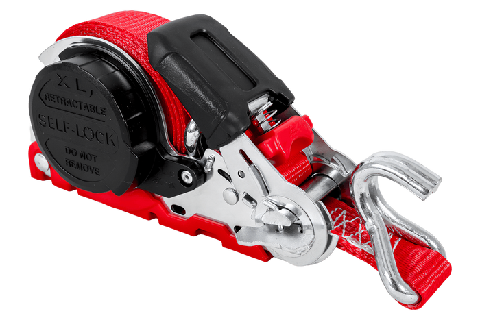 Cinta transportadora retráctil automática FASY de 5 m/25 mm/0,35 t roja