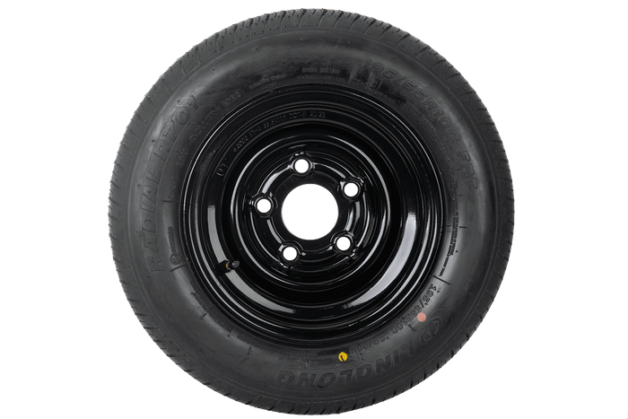 Rueda reforzada para remolque LINGLONG TIRE 195/55 R10C 98/96N UNITRAILER RIM negro 6Jx10"H2 5x112 ET:-4