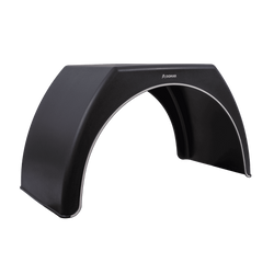 Guardabarros doble para remolque de 15-16" DOMAR DK3120, paso de rueda plano de 1000/510 mm con llanta blanca