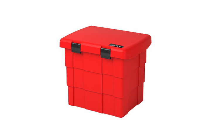 Caja PITBOX DAKEN 86014 para materiales a granel, contenedor para arena y sal de carretera, 655 x 570 x 520 mm, 108,5 l