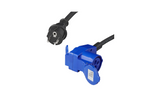 Adaptador con enchufe Schuko y conector angular CEE + toma Schuko 16A ProPlus 373528DE cable 150cm