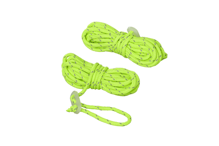Juego de cuatro vientos ProPlus 361802 fluorescentes para una tienda de campaña de 4 m