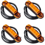 Juego de cuatro lámparas de señalización universales delgadas LED HORPOL LD 2328