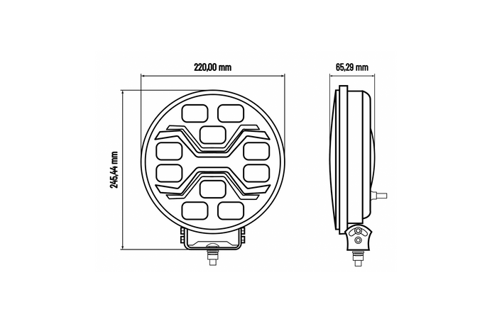Reflector de lámpara de trabajo LED KAMAR X-SPIDER TOXIC L3440 10xLED 80W