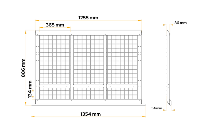 Rampa de malla UNITRAILER para remolque 88,6 cm 400 kg