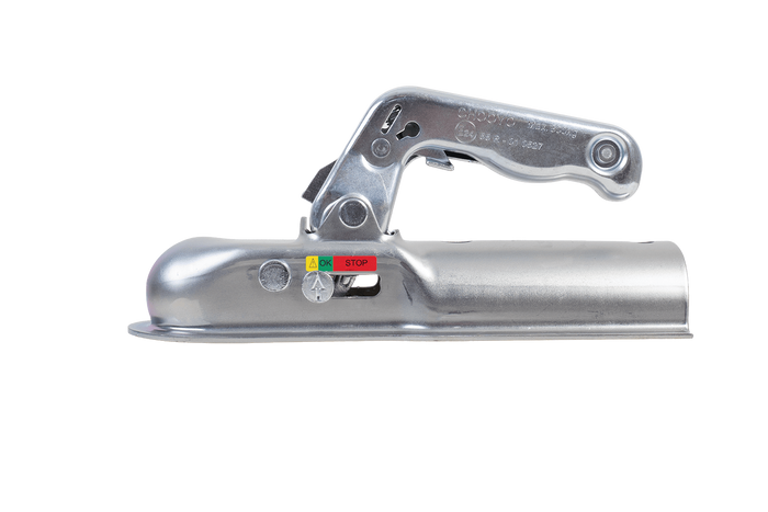 Enganche de bola CHOOYO JD.00.53.006 para remolque de 800 kg con barra de tiro tubular de 60 mm
