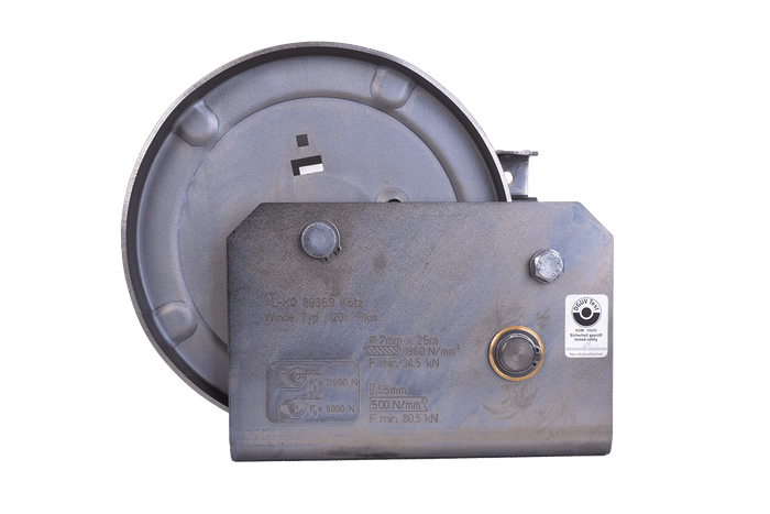 Cabrestante manual para grúa AL-KO de 1150 kg con freno y desenrollado automático