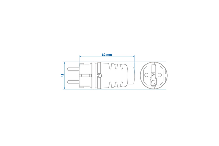 Enchufe Schuko ProPlus 373570 con contacto de protección 16A 230V