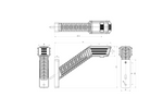 WAŚ 2552L W297.5.1 Luz de posición izquierda LED SPOT en un brazo largo