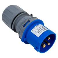 Enchufe eléctrico MANTES 3P, enchufe macho, portátil, 16A, 230V